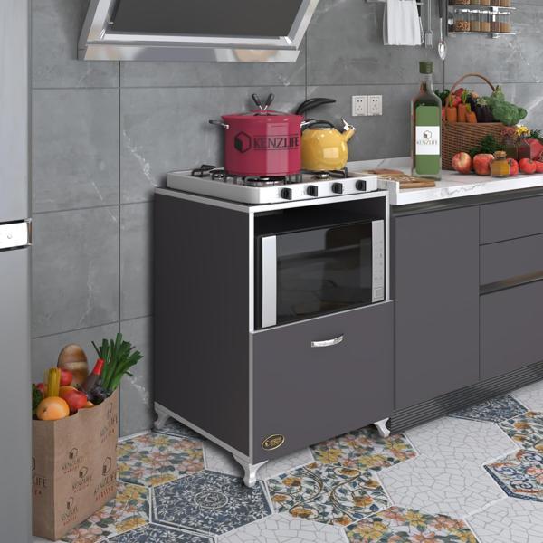 Kenzlife ocak dolabı ayşe gri 85*60*57 mutfak modül mini fırın mikrodalga banyo ofis modül - Image 1