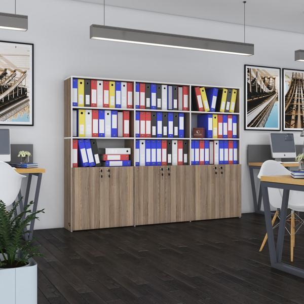 Kenzlife klasör dolabı kilitli kutalmış crd 175*240*30 klasörlük kitaplık ofis arkalıksız - Image 1