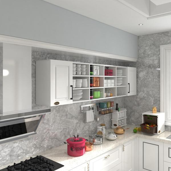 Kenzlife hazır mutfak dolabı kavun60 byz mod1 60*240*32 mebran kapak suntalam gövde - Image 1