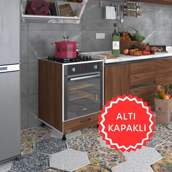Kenzlife ankastre modülü kabini malik ejder cvz fırın ocak dolabı kapaklı ayarlı ayaklı - Image 1