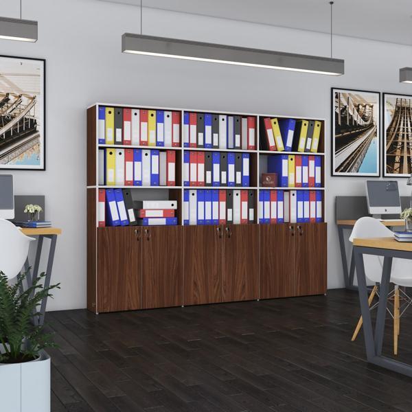 Kenzlife klasör dolabı kilitli kutalmış cvz 175*240*30 klasörlük kitaplık ofis arkalıksız - Image 1