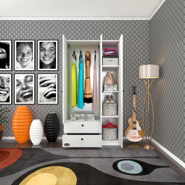 Kenzlife gardırop 3 kapılı 2 çekmeceli manolya byz 173*90*42 gardolap dolap ofis kapaklı - Image 1