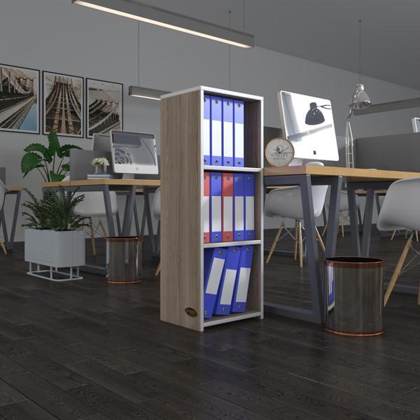 Kenzlife klasörlük raflı almakay crd 105*40*30 kitaplık ofis arkalıksız - Image 1