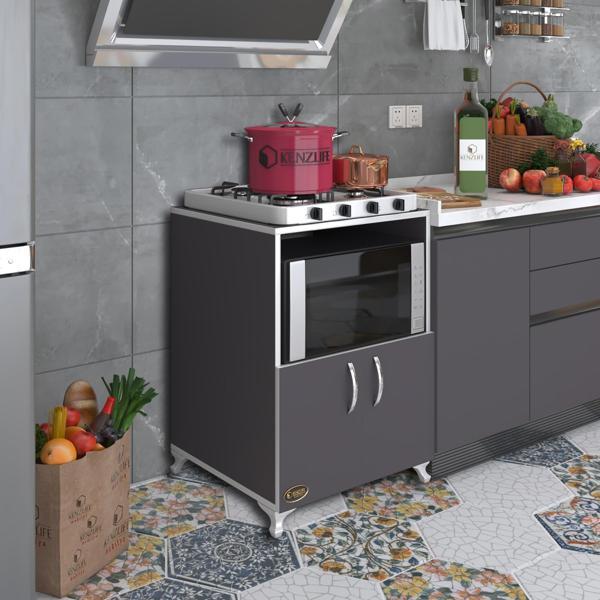 Kenzlife ocak dolabı aysu gri 85*60*57 mutfak modül mini fırın mikrodalga banyo ofis - Image 1