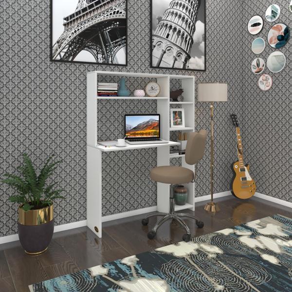 Kenzlife bilgisayar çalışma masası prost byz 140*100*20 kitaplık sağda ofis sekreter laptop - Image 1
