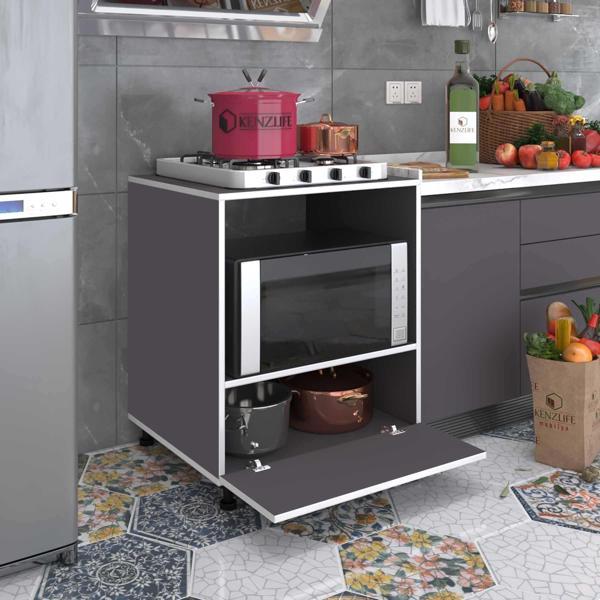 Kenzlife ocak dolabı bennu gri 85*70*60 XLARGE kapaklı hazır mutfak klasik setüstü ocak için sabit tabla - Image 1