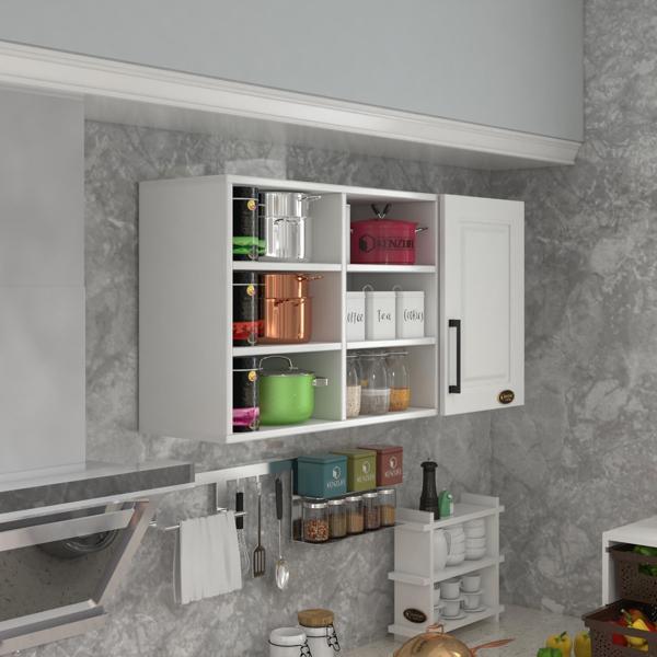 Kenzlife hazır mutfak dolabı nane60 byz mod1 60*120*32 mebran kapak suntalam gövde - Image 1