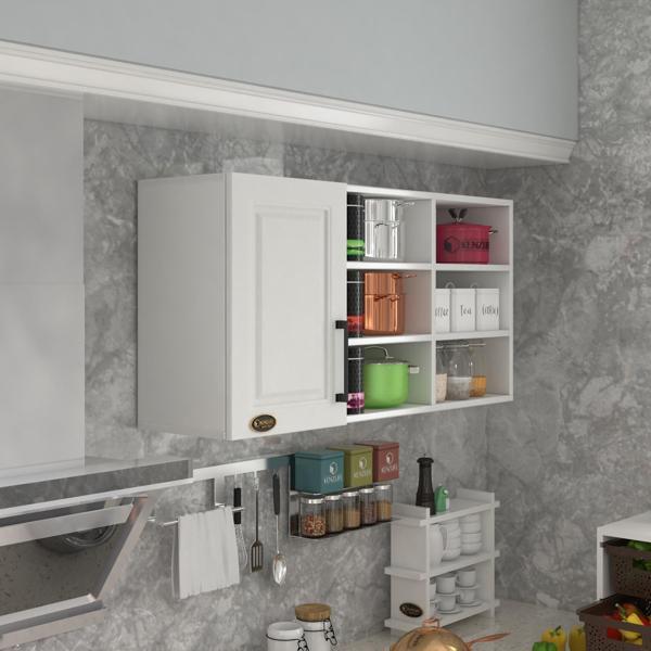 Kenzlife hazır mutfak dolabı pancar60 byz mod1 60*120*32 mebran kapak suntalam gövde - Image 1