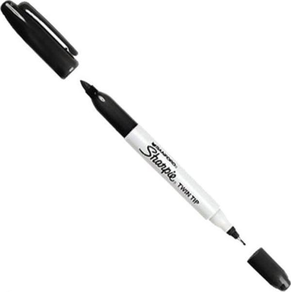 Sharpie S0811100 Markör Permanent Kalem Twin Çift Uçlu Siyah (12 Li Kutu) - Image 1