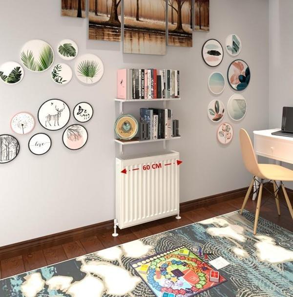 Kenzlife petek üstü raf dresuar golden boy cvz 060*24 ikili kitaplık duvar rafı 060 cm uzunluk - Image 1