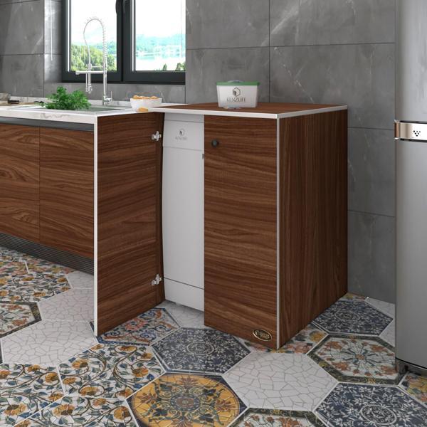 Kenzlife bulaşık&çamaşır&kurutma makinesi dolabı kapaklı nurten cvz 90*70*60 banyo ofis - Image 1