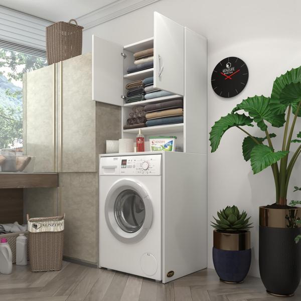 Kenzlife çamaşır makinesi dolabı hayzum byz 180*066*55 banyo kiler çift kapaklı arkalıklı  - Image 1