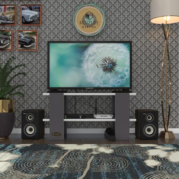 Kenzlife televizyon sehpası bangkok gri 040*080*30 tv ünitesi - Image 1