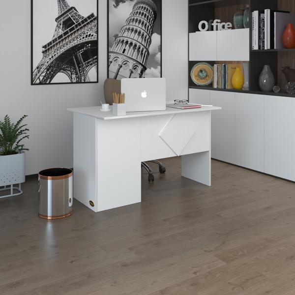 Kenzlife ofis masası yoko ono byz sağ 75*110*60 raflı dolap eşkenar bilgisayar çalışma masası - Image 1