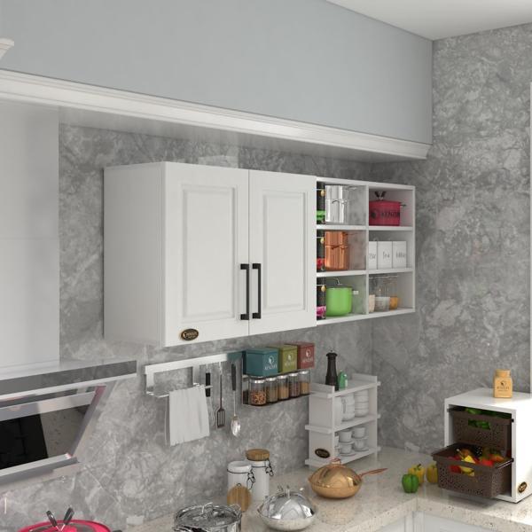 Kenzlife hazır mutfak dolabı zencefil90 byz mod1 90*160*32 mebran kapak suntalam gövde - Image 1