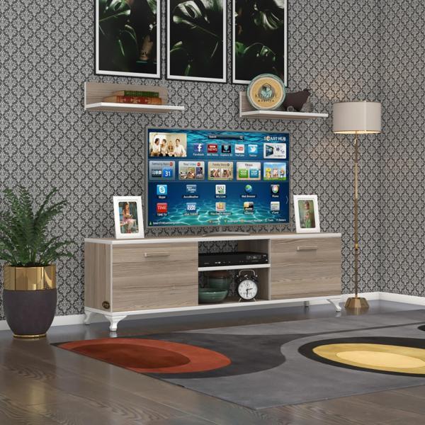 Kenzlife televizyon sehpası berlin 120 crd tv ünitesi raflı - Image 1