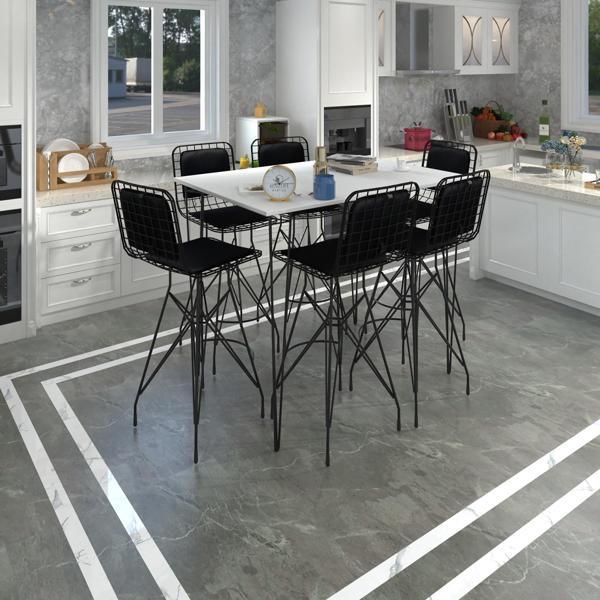 Knsz masa sandalye takımı hem105zengin byzsyh 130*070 6 sandalye syhsyh sırt minderli - Image 1