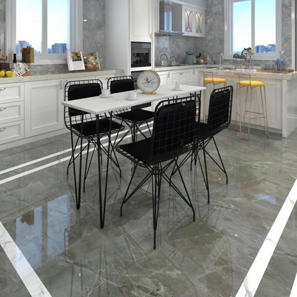 Knsz masa sandalye takımı hem75mazlum byzsyh 140*040 sm 4 sandalye syhsyh sırt minderli - Image 1