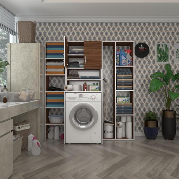 Kenzlife çamaşır makinesi dolabı hayzummega cvz 180*156*55 banyo kiler çift kapaklı arkalıklı  - Image 1