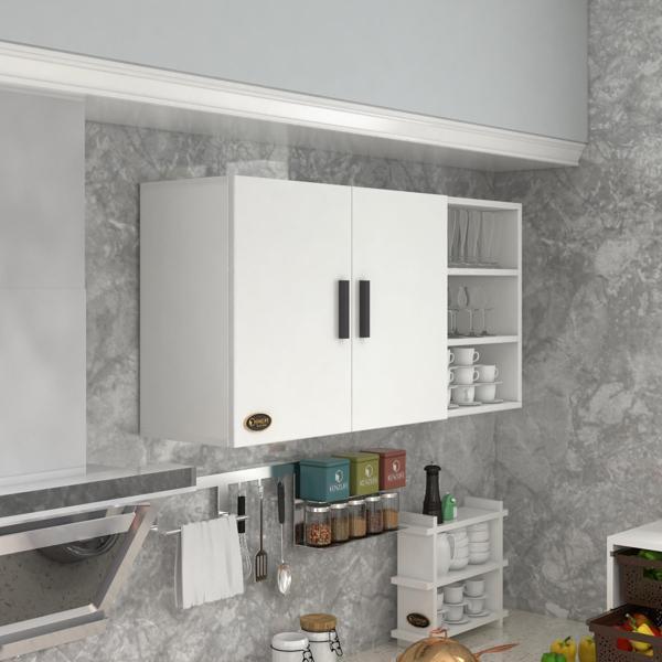 Kenzlife hazır mutfak fulvus22 byz 060*120*22 mutfak banyo dolabı kapaklı raflı - Image 1