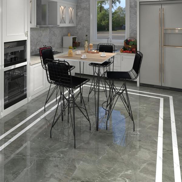Knsz masa sandalye takımı hem105zengin crdsyh 080*080 4 sandalye syhsyh sırt minderli - Image 1
