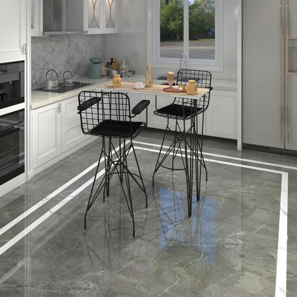 Knsz masa sandalye takımı hem105zengin crdsyh 100*040 2 sandalye syhsyh kolçaklı - Image 1
