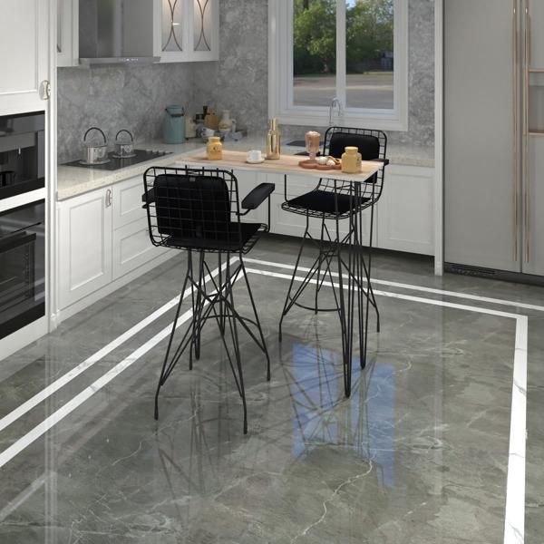 Knsz masa sandalye takımı hem105zengin crdsyh 100*040 2 sandalye syhsyh kolçaklı sırt minderli - Image 1