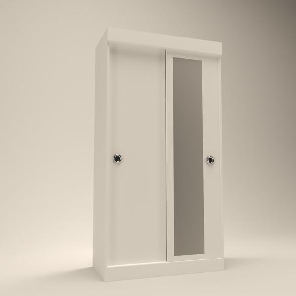 Kenzlife gardırop sürgülü kapaklı kapılı karanfil090 byz aynalı gardolap dolap - Image 1