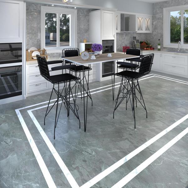 Knsz masa sandalye takımı hem105zengin crdsyh 100*070 4 sandalye syhsyh kolçaklı sırt minderli - Image 1