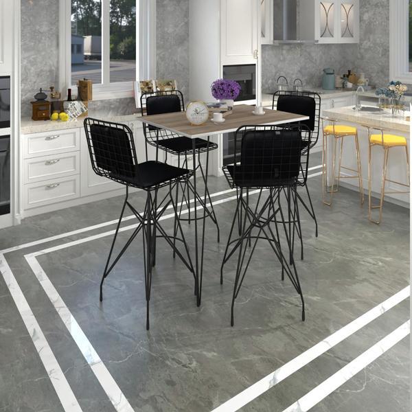 Knsz masa sandalye takımı hem105zengin crdsyh 100*070 4 sandalye syhsyh sırt minderli - Image 1
