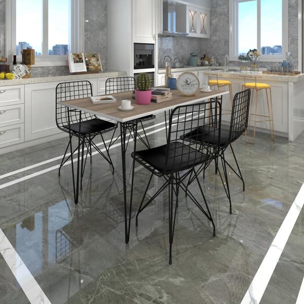 Knsz masa sandalye takımı hem75mazlum crdsyh 130*070 4 sandalye syhsyh - Image 1