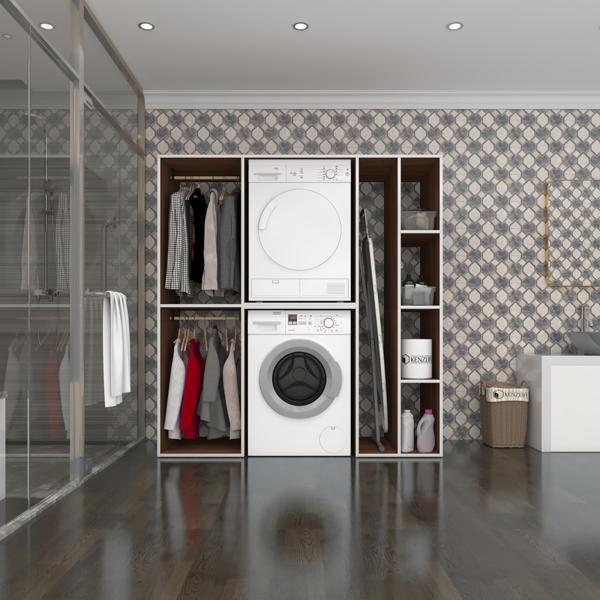 Kenzlife çamaşır-kurutma makinesi dolabı ve giysi dolabı cevheri sağ cvz 180*170*60  banyo - Image 1