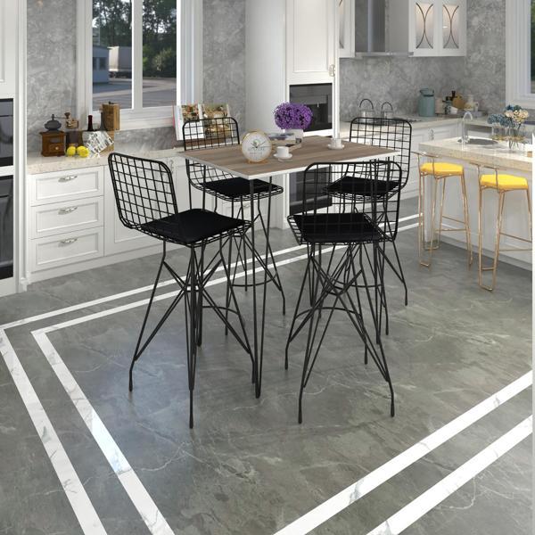 Knsz masa sandalye takımı hem105zengin crdsyh 130*070 4 sandalye syhsyh - Image 1