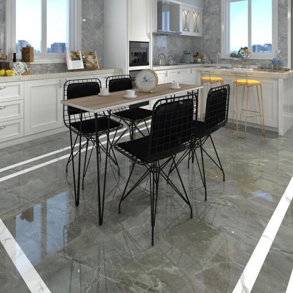 Knsz masa sandalye takımı hem75mazlum crdsyh 140*040 sm 4 sandalye syhsyh sırt minderli - Image 1