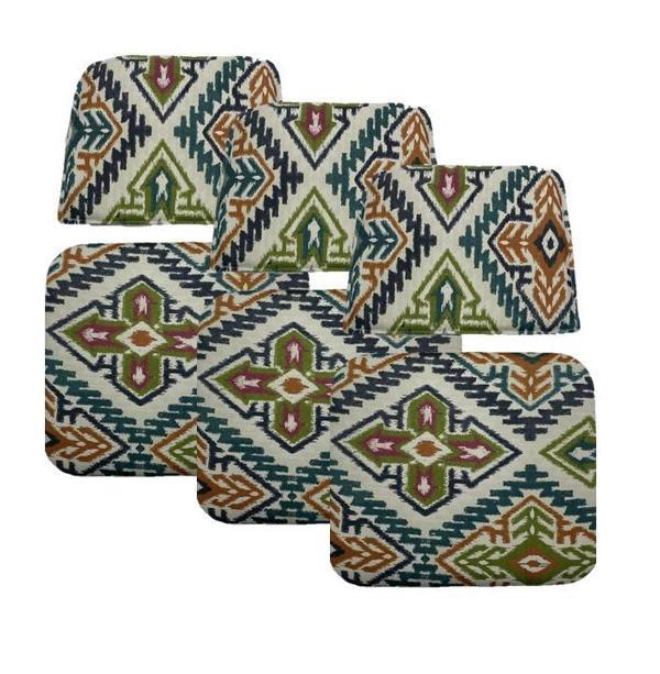 Knsz minder seti 3 lü mazlum kilim desen oturma ve sırt tel sandalyesi minderi bir arada - Image 1