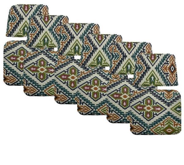 Knsz minder seti 6 lı zng&mğr&uslu kilim desen oturma ve sırt tel sandalyesi minderi bir arada - Image 1