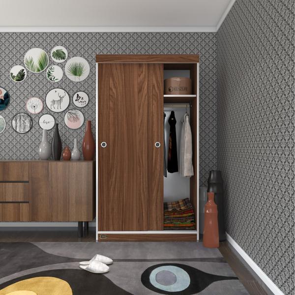 Kenzlife gardırop sürgülü kapaklı kapılı karanfil100 cvz gardolap dolap - Image 1