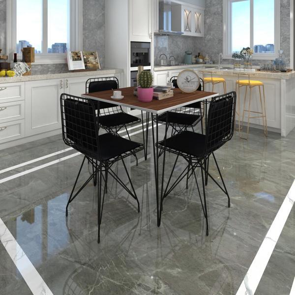 Knsz masa sandalye takımı hem75mazlum cvzsyh 080*080 sm 4 sandalye syhsyh sırt minderli - Image 1