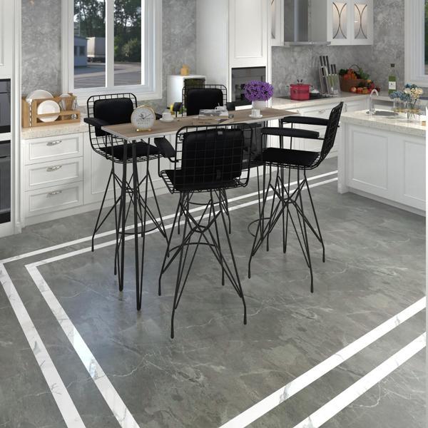 Knsz masa sandalye takımı hem105zengin crdsyh 140*040 4 sandalye syhsyh kolçaklı sırt minderli - Image 1