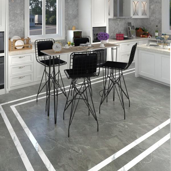 Knsz masa sandalye takımı hem105zengin crdsyh 140*040 4 sandalye syhsyh sırt minderli - Image 1