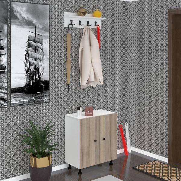 Kenzlife portmanto ayakkabılık ve askılık kalçın4 crdbyz 68*060*32 oniki çift ayakkabı kapasitesi - Image 1