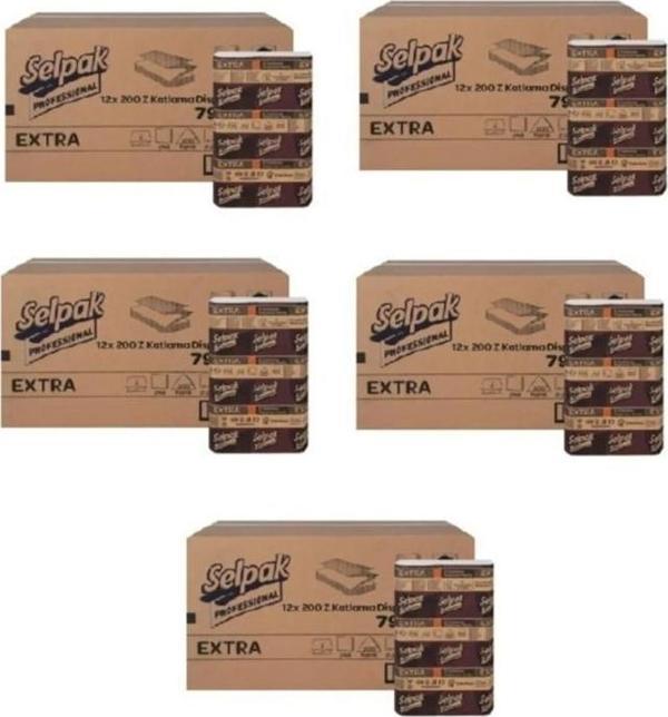 Selpak Extra Z Katlama Kağıt Havlu 5 Koli - Image 1