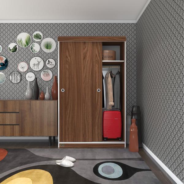 Kenzlife gardırop sürgülü kapaklı kapılı karanfil110 cvz gardolap dolap - Image 1