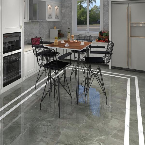 Knsz masa sandalye takımı hem105zengin cvzsyh 080*080 4 sandalye syhsyh kolçaklı - Image 1
