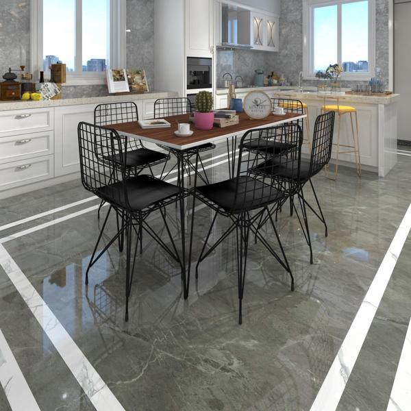 Knsz masa sandalye takımı hem75mazlum cvzsyh 130*070 6 sandalye syhsyh - Image 1
