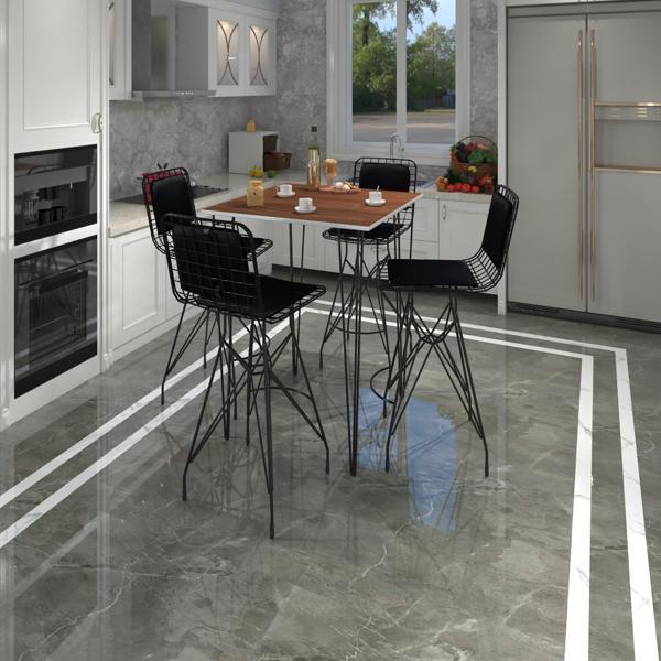 Knsz masa sandalye takımı hem105zengin cvzsyh 080*080 4 sandalye syhsyh sırt minderli - Image 1