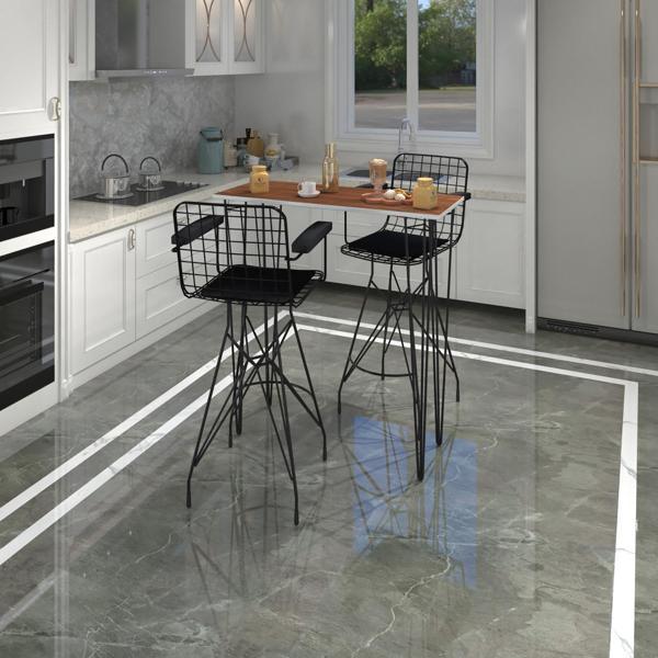 Knsz masa sandalye takımı hem105zengin cvzsyh 100*040 2 sandalye syhsyh kolçaklı - Image 1