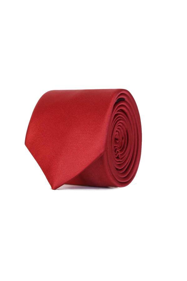 Erkek Bordo Basic  Kravat - Image 1