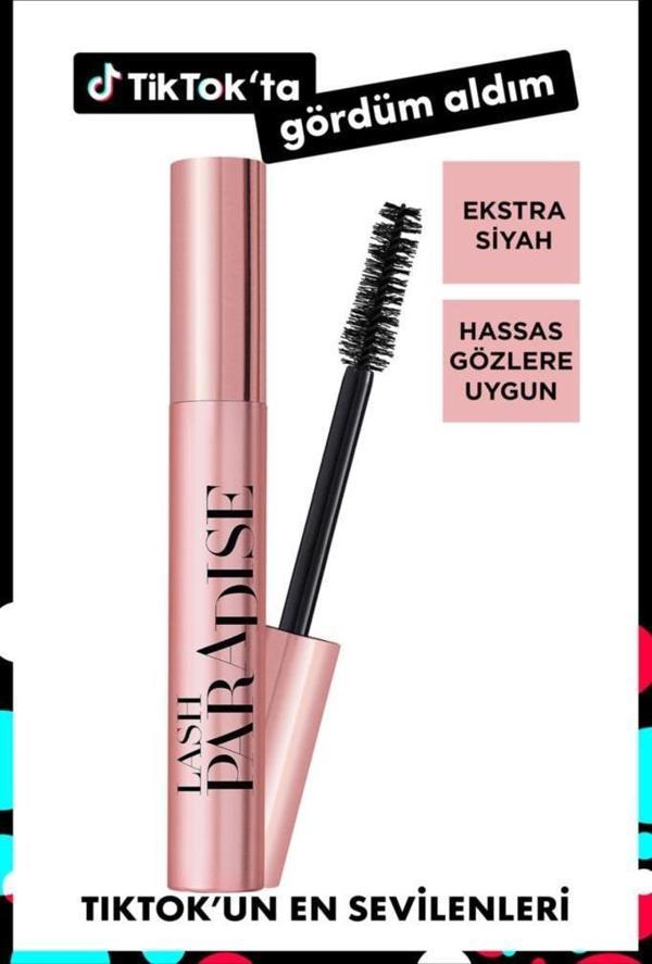 L'Oréal Paris Lash Paradise Intense Black Ekstra Siyah Maskara - Image 1