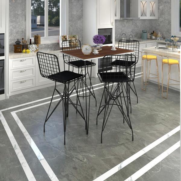 Knsz masa sandalye takımı hem105zengin cvzsyh 130*070 4 sandalye syhsyh - Image 1